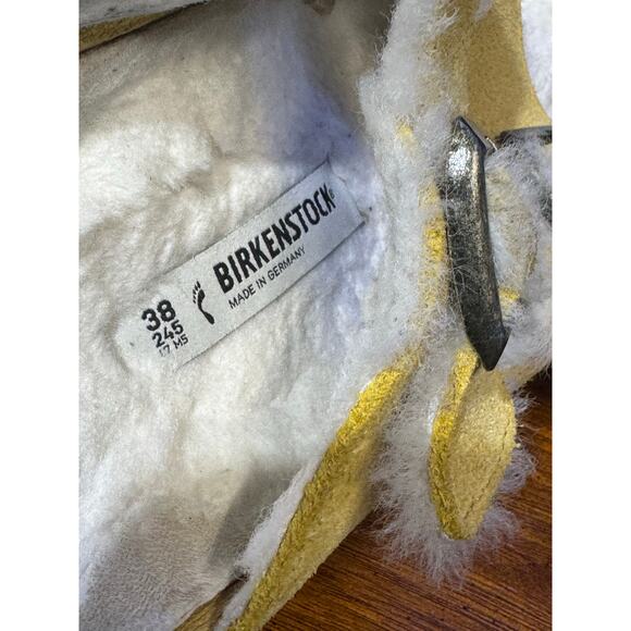 Birkenstock Yellow Shearling Sandals - Picture 3 of 7